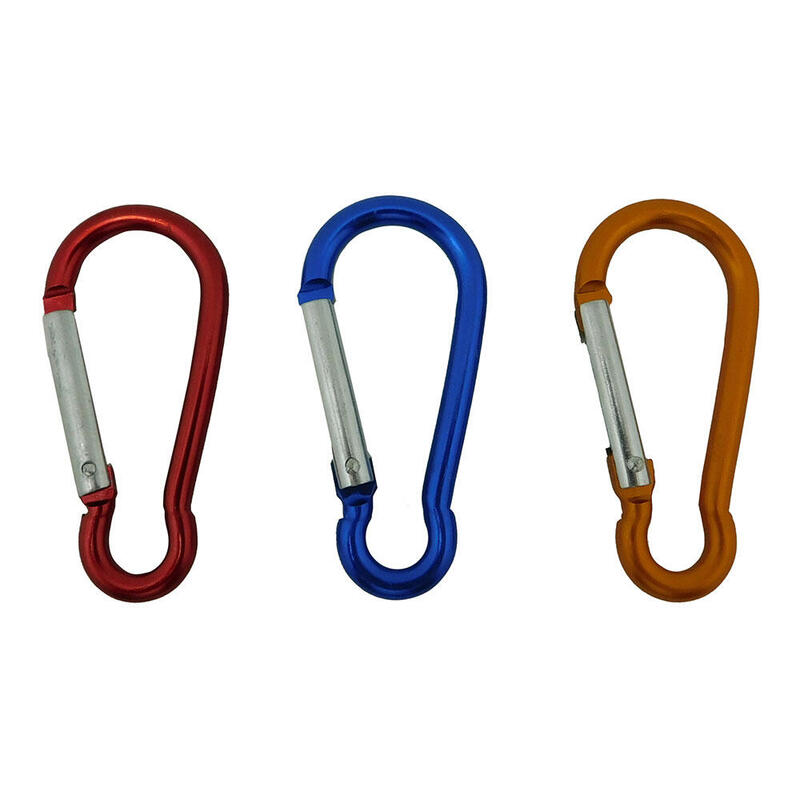 Pack De 5 Unidades - Mosquetón Msq04, Aluminio, Colores Surtidos, 10 X 100 Mm