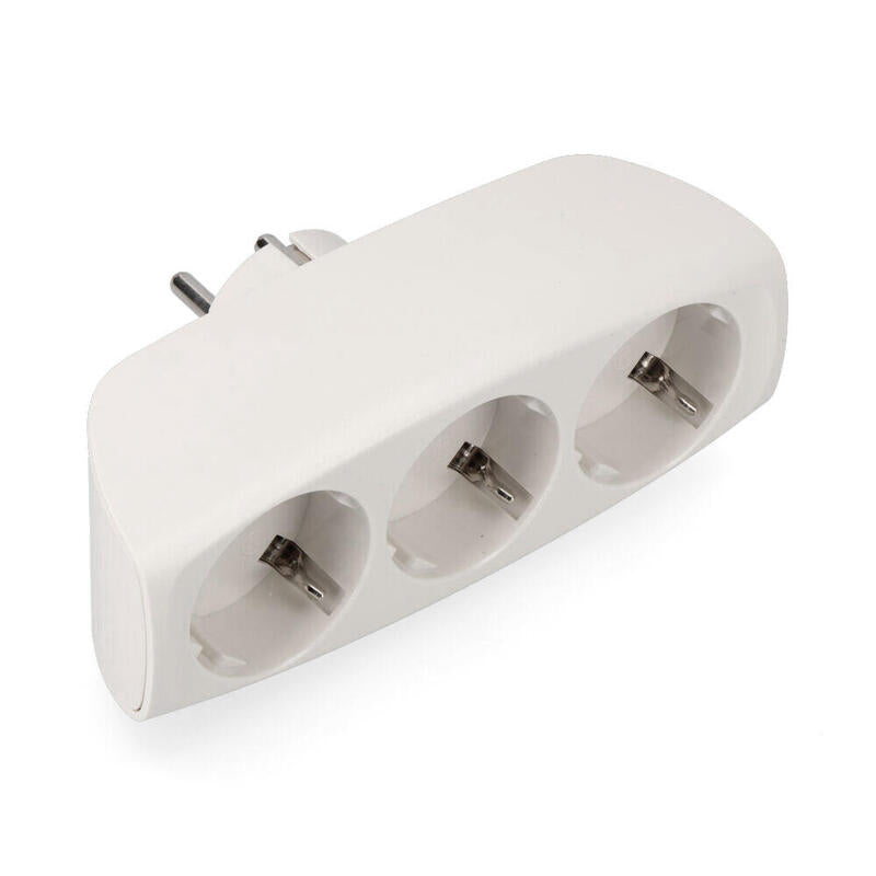 Pack De 5 Unidades - Multiconector Triple Salida Economico Envasado 2.400w Edm 4,8mm