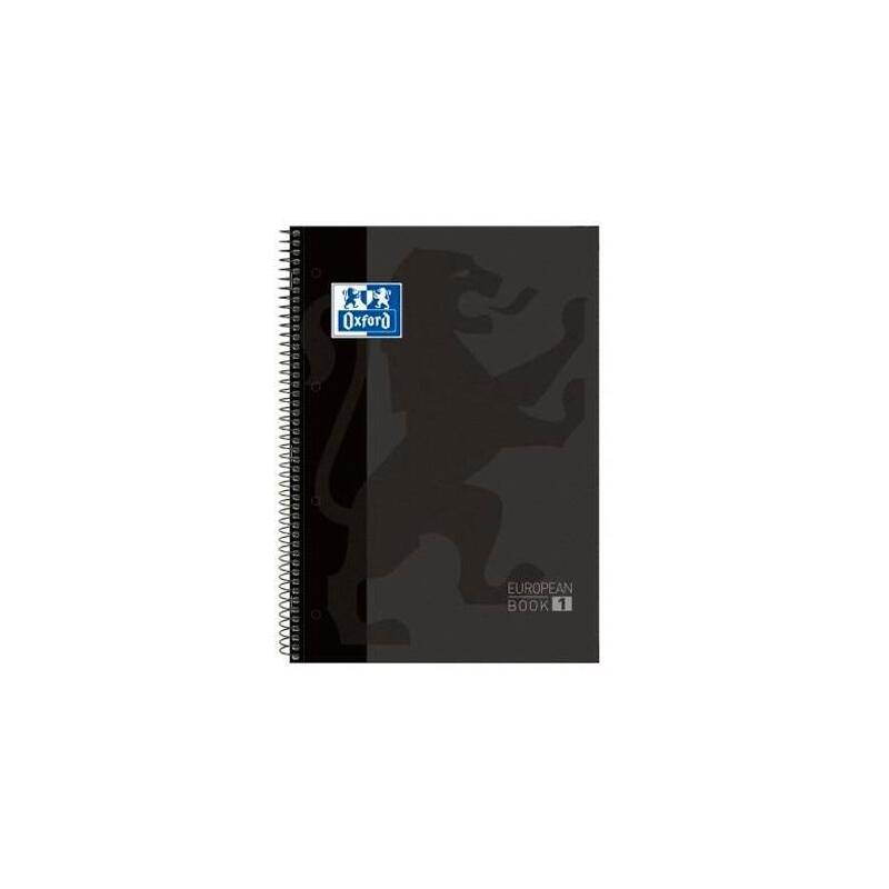 Pack De 5 Unidades Oxford Cuaderno Classic Europeanbook 1 Write&Erase 80h A4+ 1 Linea Microperforado T/Extradura Negro
