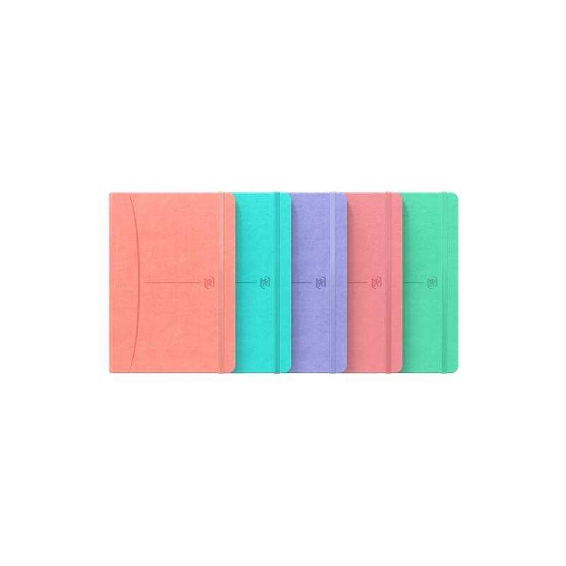 Pack De 5 Unidades Oxford Cuaderno Cosido Signature 80h A5 1 Línea Cierre C/Goma Tapa Extradura C/Surtidos Pastel
