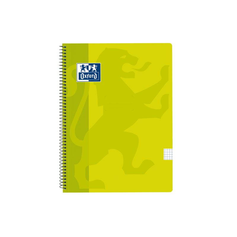 Pack De 5 Unidades Oxford School Classic Cuaderno Espiral Tapa De Plastico Folio 4x4 - 80 Hojas - Margen 4x4 - Tamaño