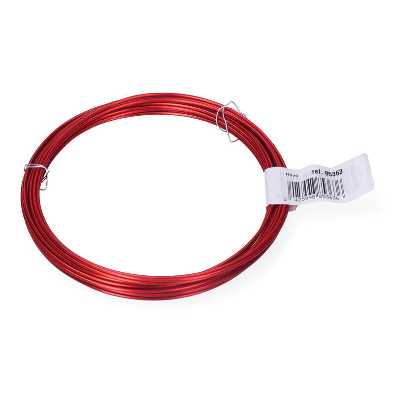 Pack De 5 Unidades - Pack 1 Unid. Rollo Alambre Aluminio 1,5mm 5m Rojo