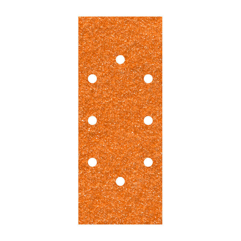 Pack De 5 Unidades - Pack 5 Hojas De Lija De Corindón Grano 120 Perforadas Oval 93x230mm 1973000 Wolfcraft