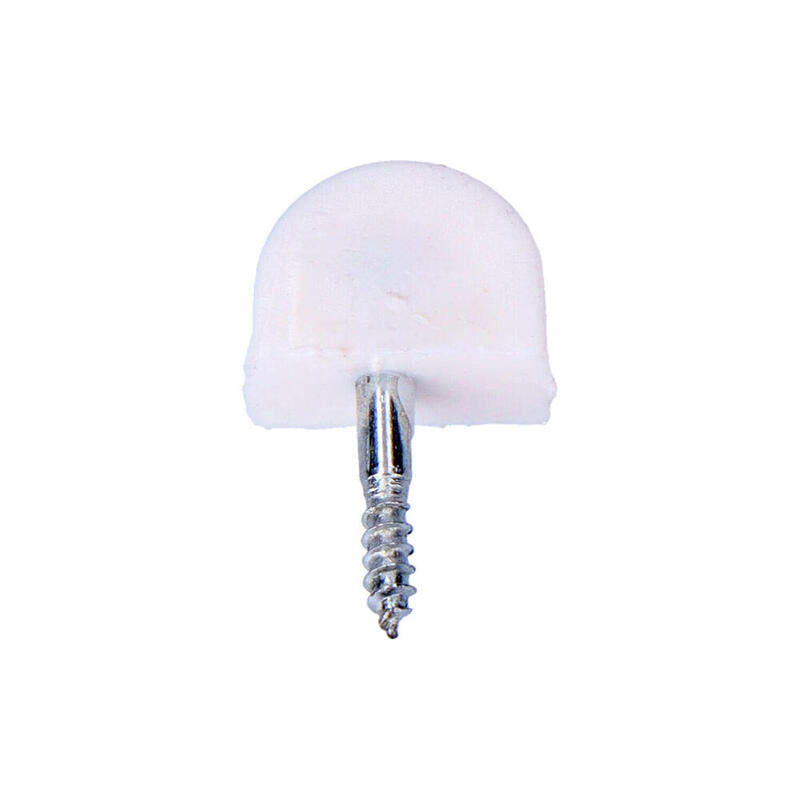 Pack De 5 Unidades - Pack 8 Unid. Porta-Estante Semi Redondo Pequeño Blanco Edm