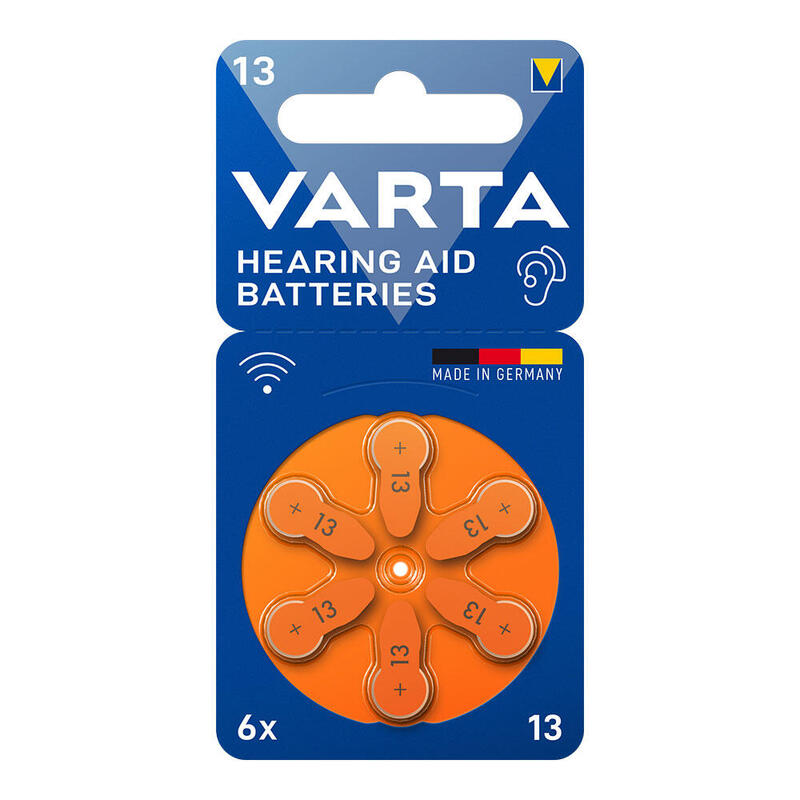 Pack De 5 Unidades - Pila Para Audífonos Varta Hearing Aid Batteries 13 (Blister 6 Unid.)
