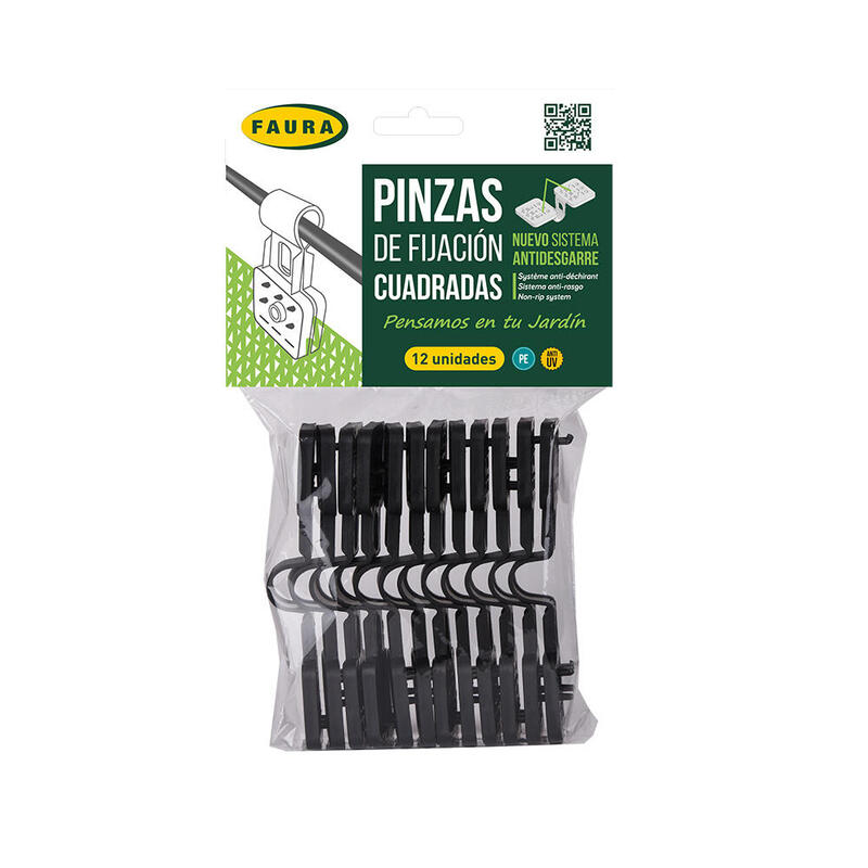 Pack De 5 Unidades - Pinza Fijación Cuadradas, Blister 12unid.