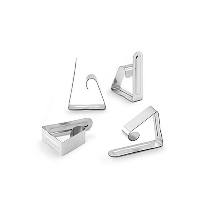 Pack De 5 Unidades - Pinza Sujeta Mantel Metálica, Blister 4 Uds