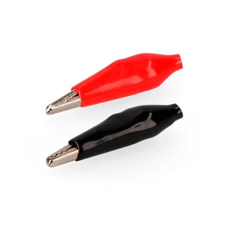Pack De 5 Unidades - Pinza Tipo Cocodrilo 2 Unidades 1 Roja + 1 Negra Edm