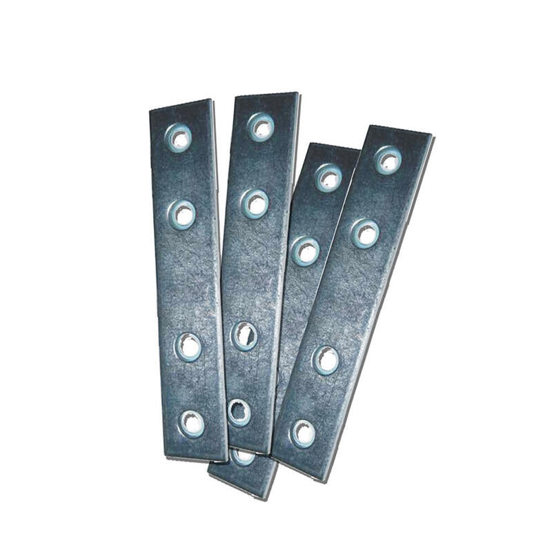 Pack De 5 Unidades - Placa Recta Unión Plc02, Acero Zincado, 40 X 15 X 2 Mm. 4 Unidades