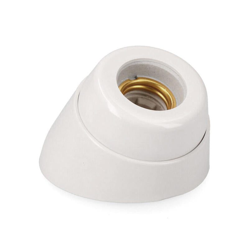 Pack De 5 Unidades - Portalamparas E27 Zocalo Curvo Porcelana Retractilado Edm