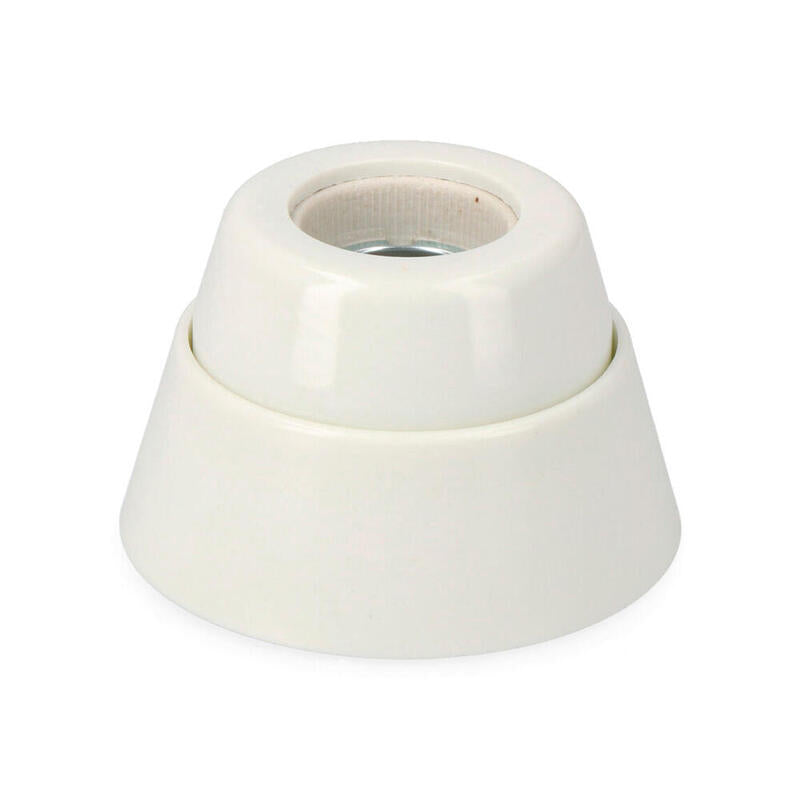 Pack De 5 Unidades - Portalamparas E27 Zocalo Recto Porcelana Retractilado Edm