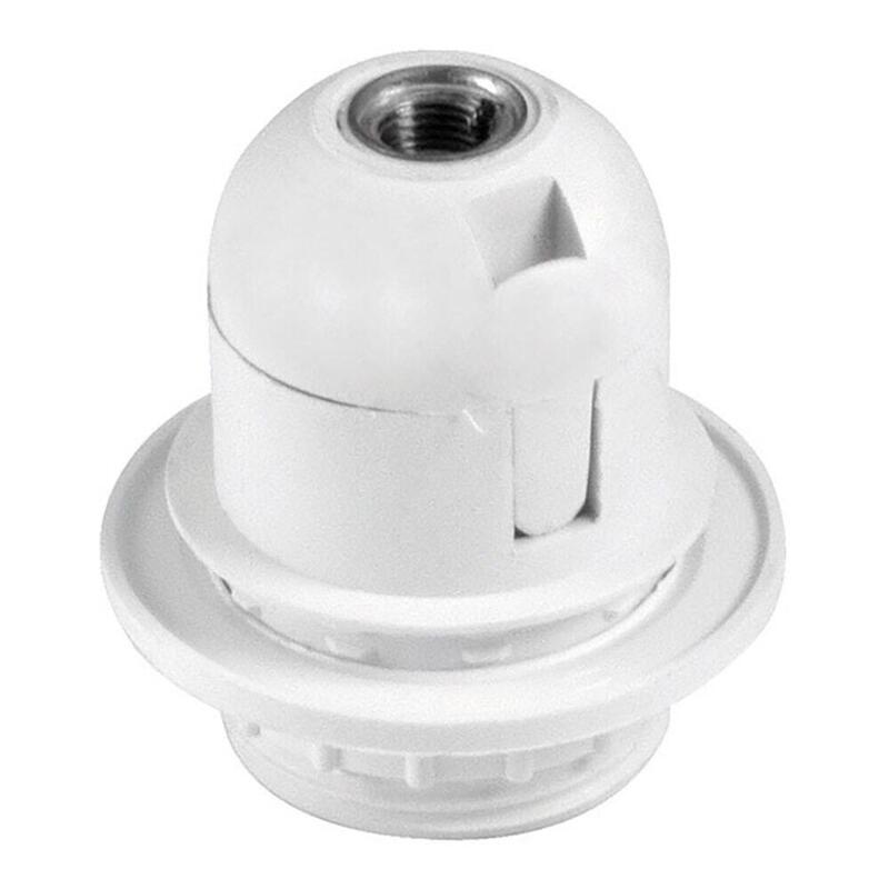 Pack De 5 Unidades - Portalámparas Termoplástico, Cuerpo Roscado, E-27, Blanco
