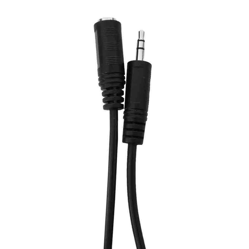 Pack De 5 Unidades - Prolongador 3m Cable Liso, Jack Macho 3,5mm Stereo A Jack Hembra 3,5mm Stereo Edm