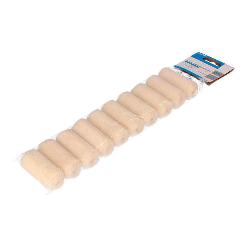 Pack De 5 Unidades - Recambio Mini Rodillo Lana 50mm 10 Unid. Pelo Corto Especial Para Barnices Y Pinturas Para Suelos. Edm