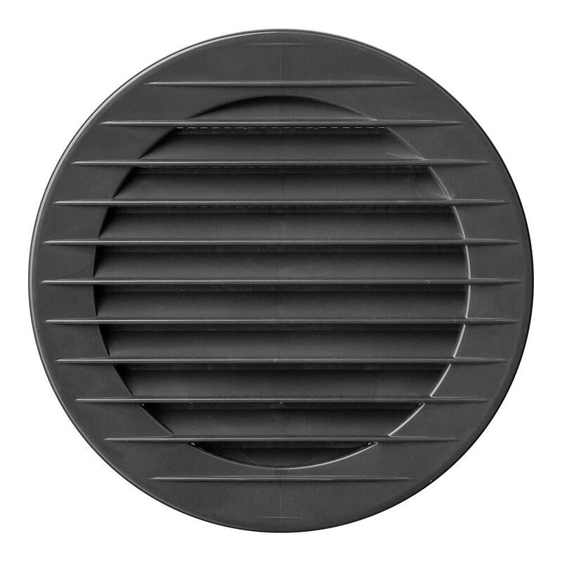 Pack De 5 Unidades - Rejilla Ventilación Redonda, Abs, Empotrable Con Mosquitera Ø125mm Gris Antracita