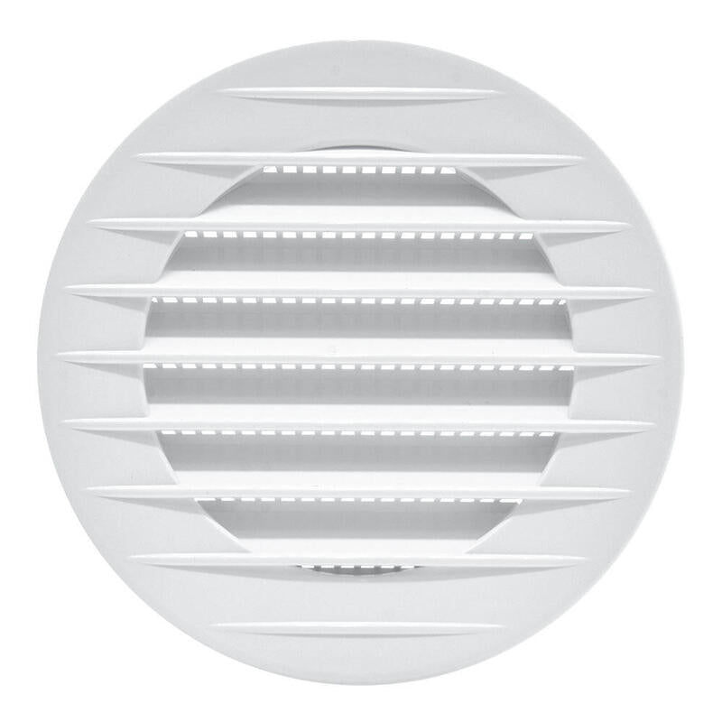 Pack De 5 Unidades - Rejilla Ventilación Redonda, Abs, Empotrable Con Mosquitera Ø70mm Blanca