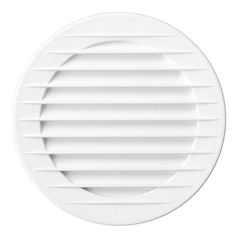 Pack De 5 Unidades - Rejilla Ventilación Redonda Empotrable Con Mosquitera Ø120mm Abs Blanca