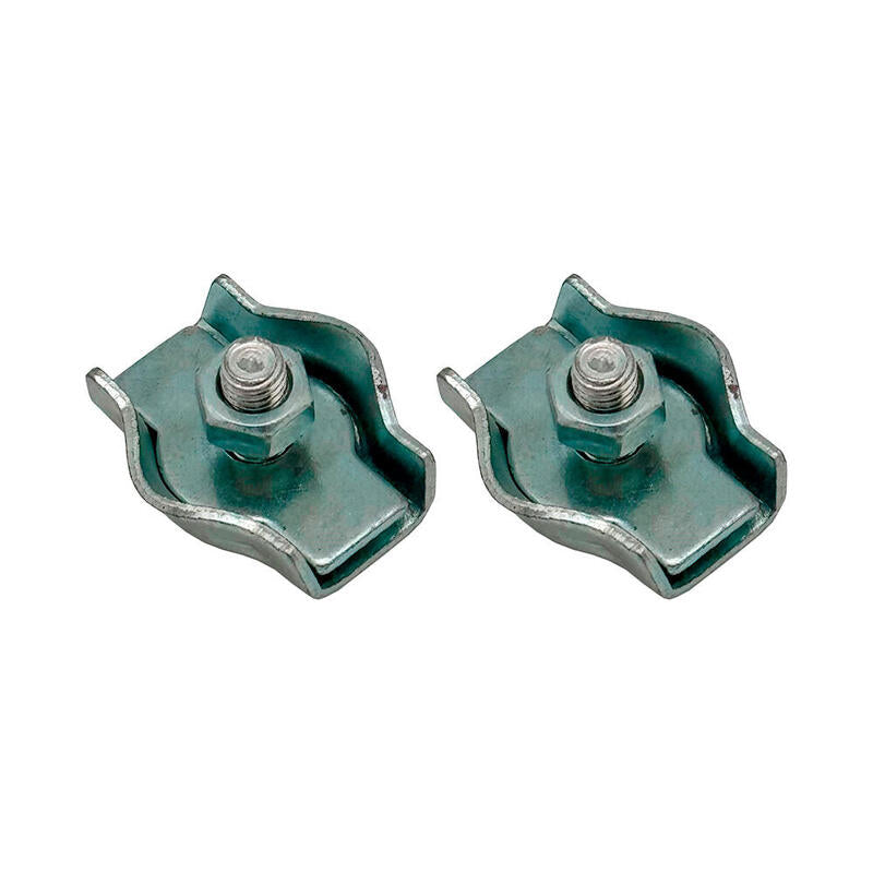 Pack De 5 Unidades - Sujetacable Plano Simple Sjt03, 2 Mm, Galvanizado, Blister 2 Uds