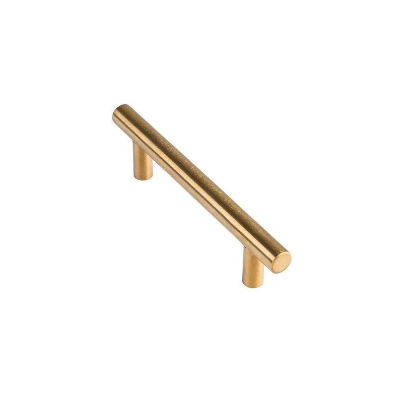 Pack De 5 Unidades - Tirador De Mueble Tipo Asa, Modelo 891h, De Acero Inoxidable Con Acabado Latonado Vintage, 96 Mm, Blíster 4 Uds