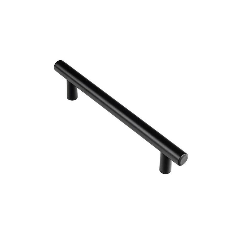 Pack De 5 Unidades - Tirador De Mueble Tipo Asa, Modelo 891h, De Acero Inoxidable Con Acabado Negro Mate, 128 Mm
