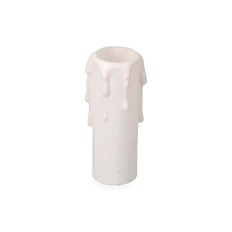 Pack De 5 Unidades - Vela Mediana Para Portalamparas E14 Blanco Retractilado