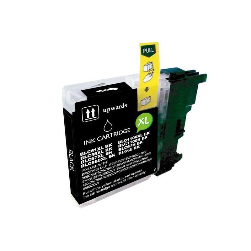 Pack De 50 Unidades Bulk - Brother Lc980xl/Lc1100xl/Lc985xl Negro Tinta Generica - Reemplaza