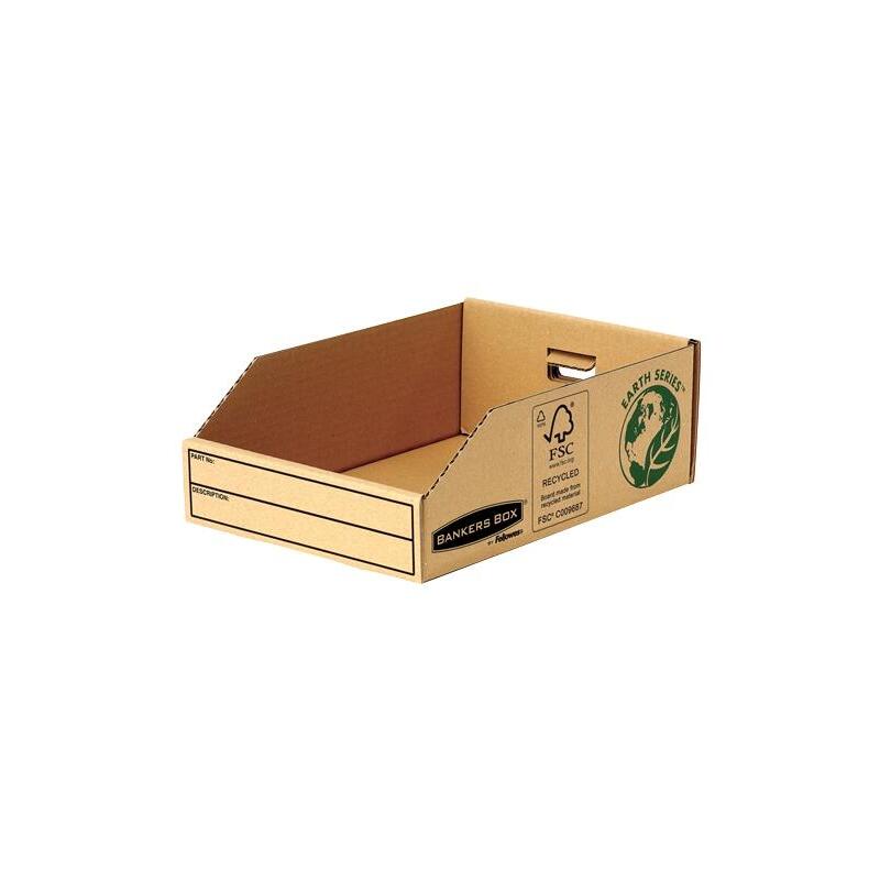 Pack De 50 Unidades Fellowes Bankers Box Earth Bandeja De Carton 200mm - Montaje Manual - Carton Reciclado Certificacion Fsc - Color Marron