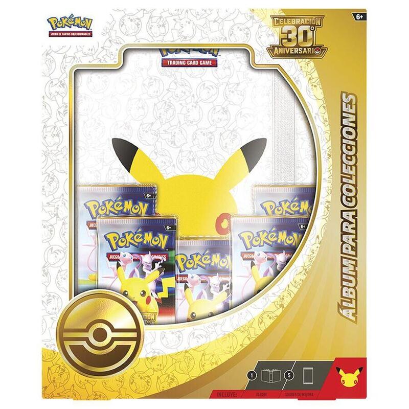 Pack De 6 Unidades - Album Juego Cartas 30th Aniversario Pokemon Español