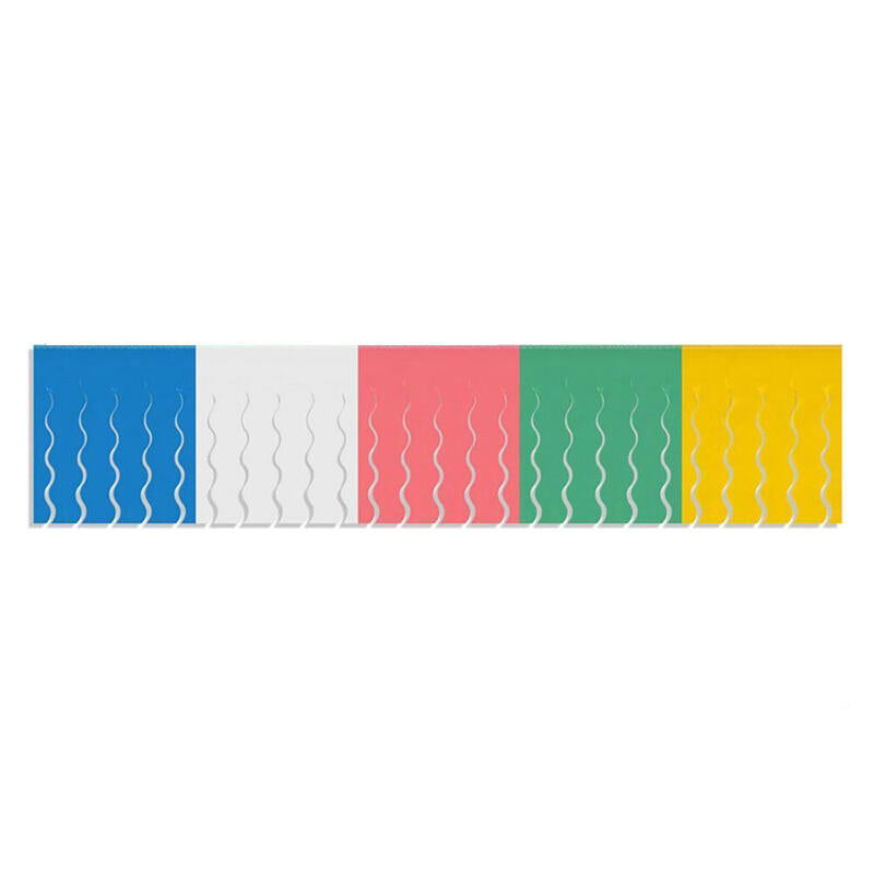 Pack De 6 Unidades - Bandera Flecos Plástico Multicolor Party Products