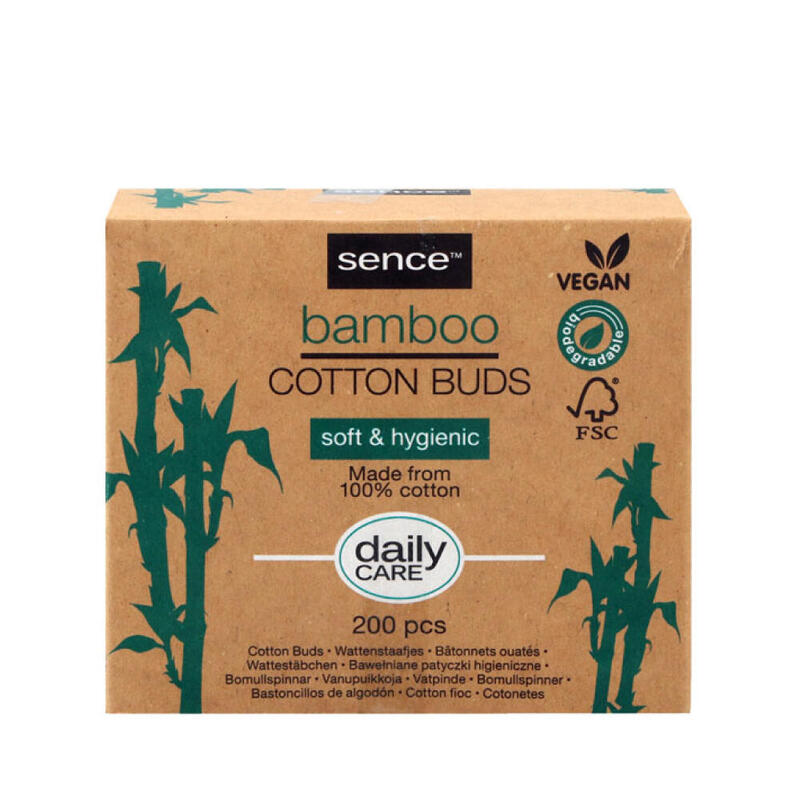 Pack De 6 Unidades - Bastoncillos Bambú, 200 Unidades