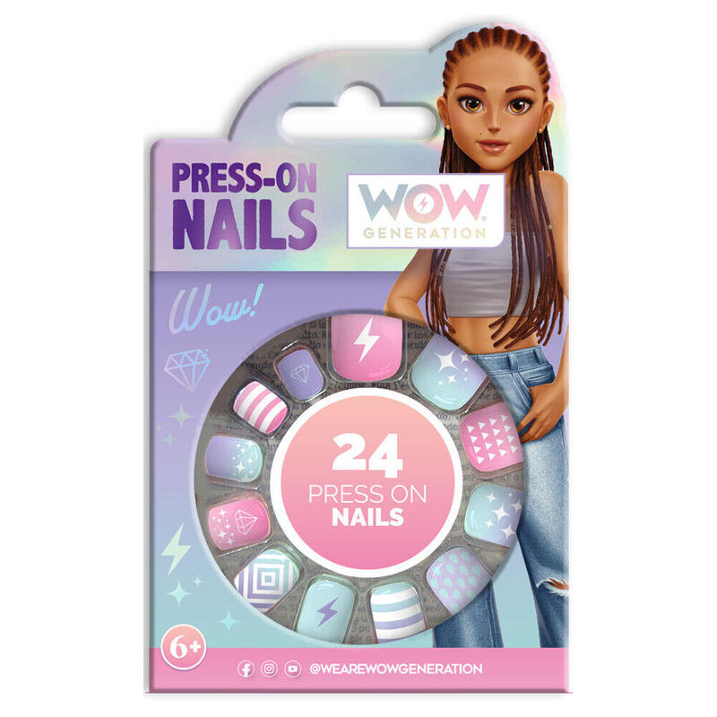 Pack De 6 Unidades - Blister 24 Uñas Adhesivas Wow Generation