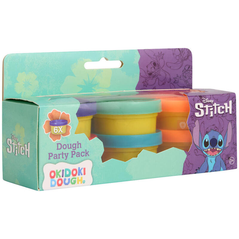 Pack De 6 Unidades - Blister 6 Mini Botes Plastilina Stitch Disney