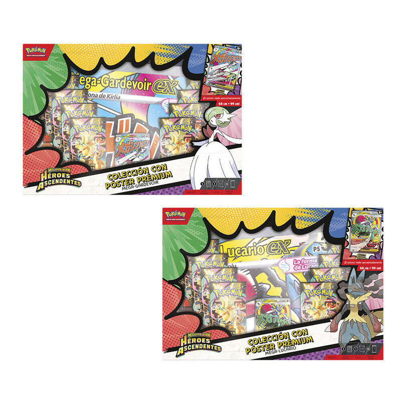 Pack De 6 Unidades - Blister Cartas Premium Poster Collection Heroes Ascendentes Pokemon Surtido Español