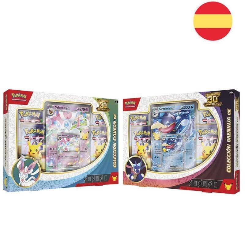Pack De 6 Unidades - Blister Cartas Sylveon / Greninja 30th Aniversario Pokemon Español Surtido