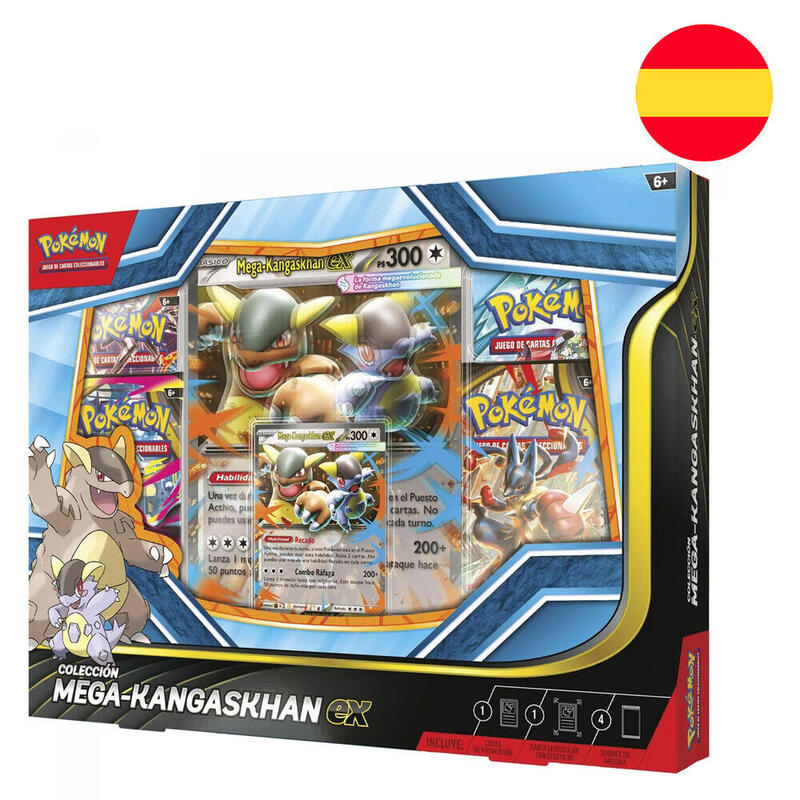 Pack De 6 Unidades - Blister Juego Cartas Coleccionables Mega-Kangaskhan Pokemon Español
