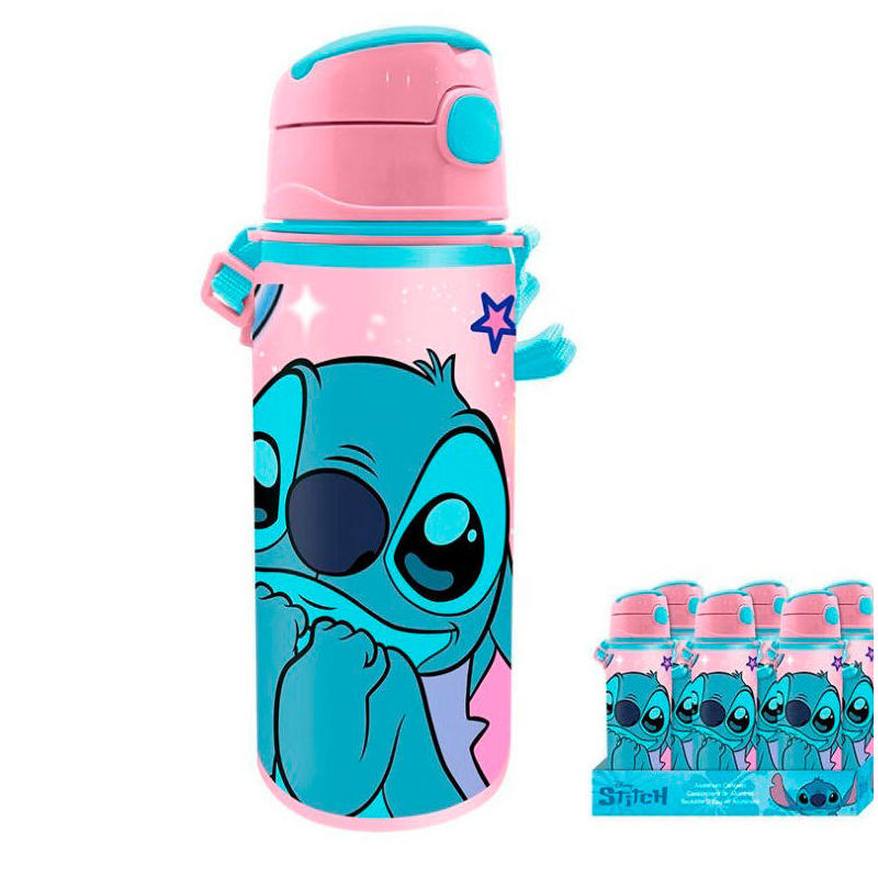 Pack De 6 Unidades - Cantimplora Aluminio Stitch Disney 600ml