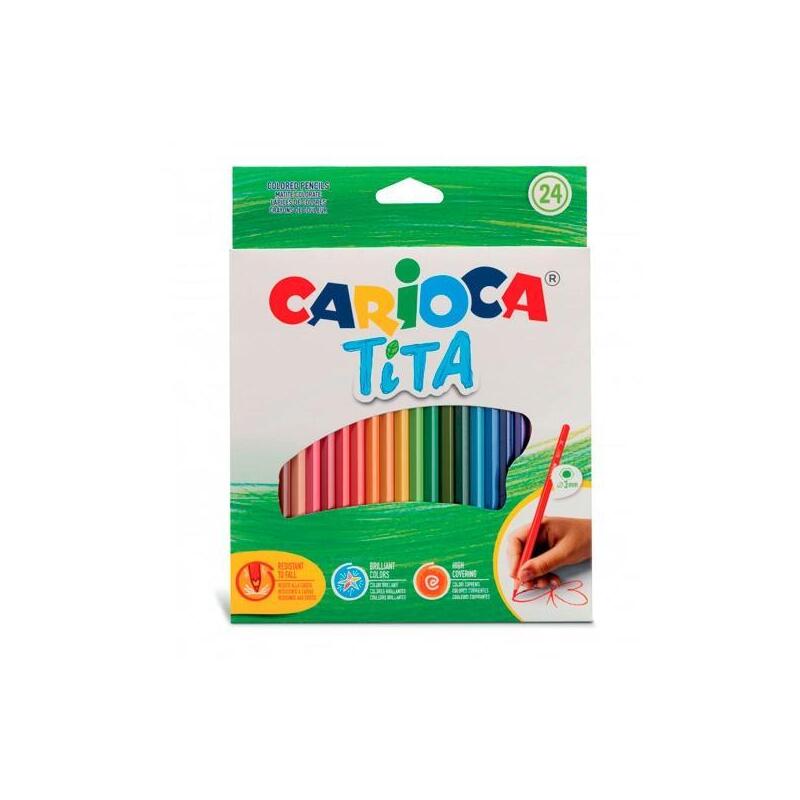 Pack De 6 Unidades Carioca Lápices De Colores Tita Surtidos Estuche 24 Ud