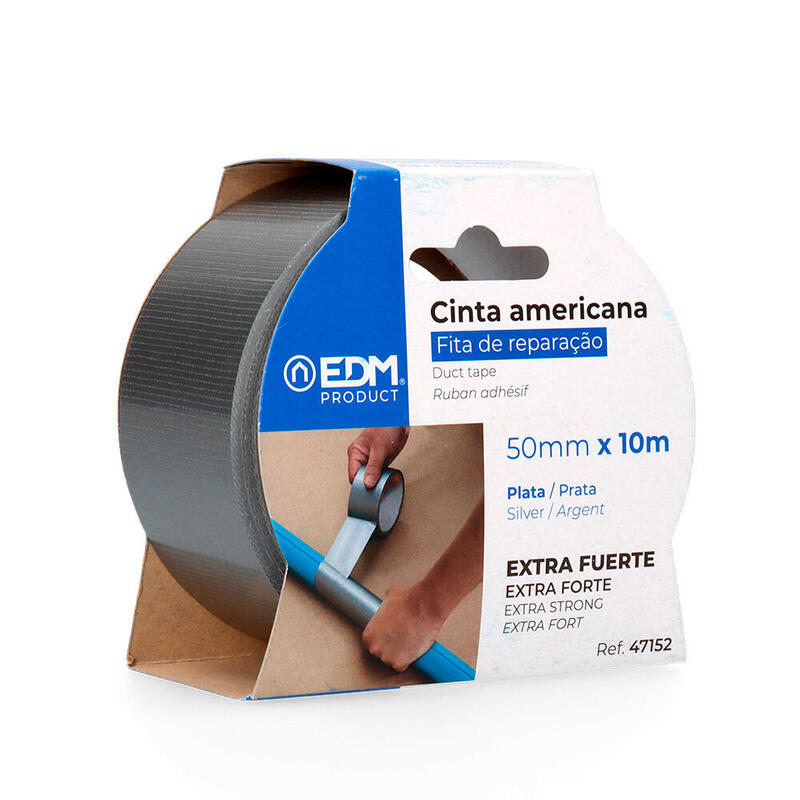 Pack De 6 Unidades - Cinta Multiuso Americana 10m X 50mm Gris Edm