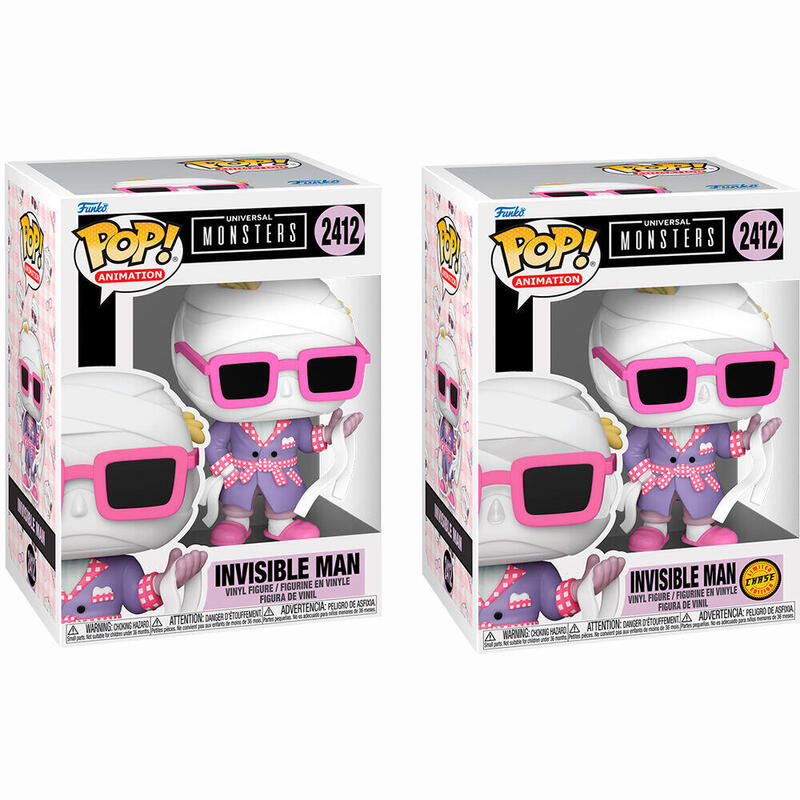 Pack De 6 Unidades - Figura Pop Universal Monsters Invisible Man 5 + 1 Chase