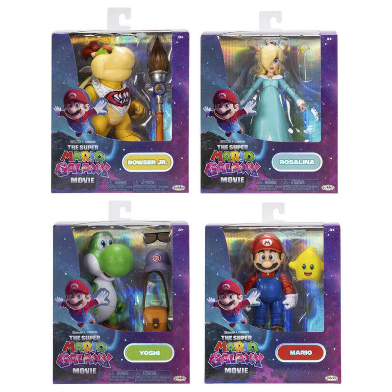 Pack De 6 Unidades - Figura Super Mario Galaxy Movie Super Mario Bros 12,5cm Surtido