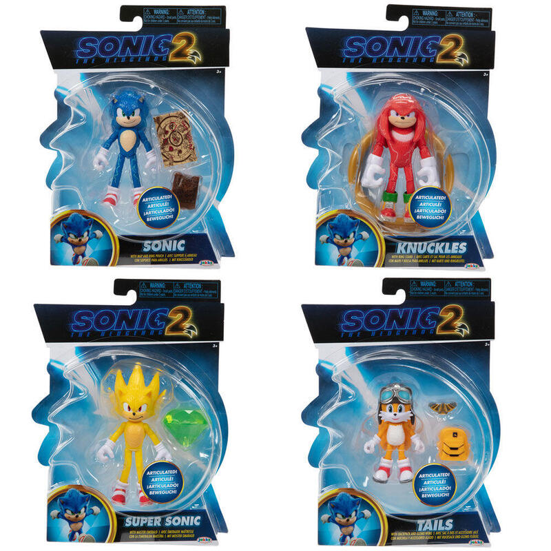 Pack De 6 Unidades - Figura Wave 2 Sonic 2 10cm Surtido