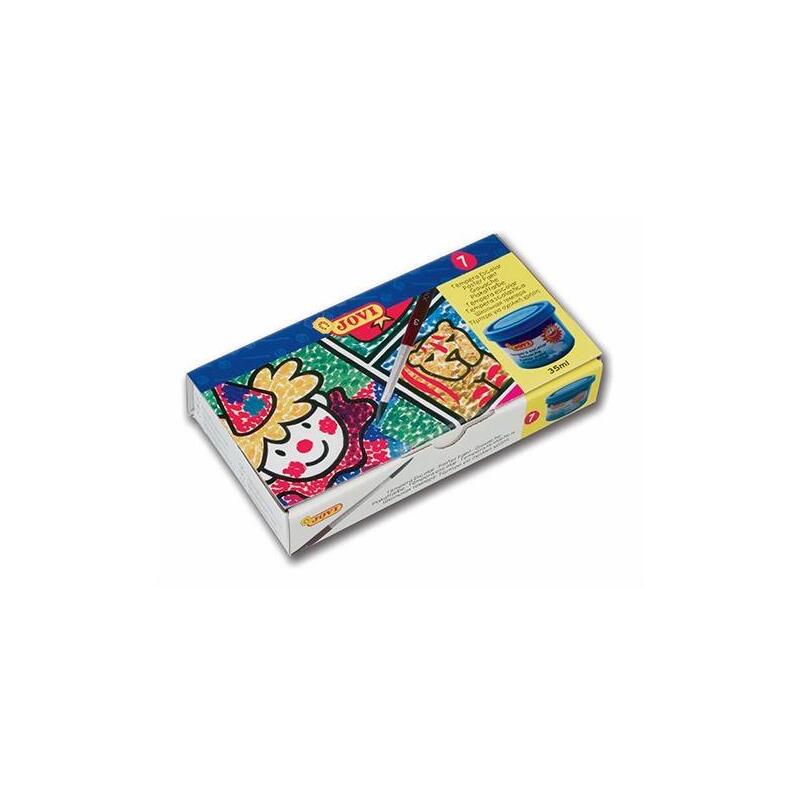 Pack De 6 Unidades Jovi Estuche 7 Botes Témpera Escolar 35ml + Pincel C/Surtidos