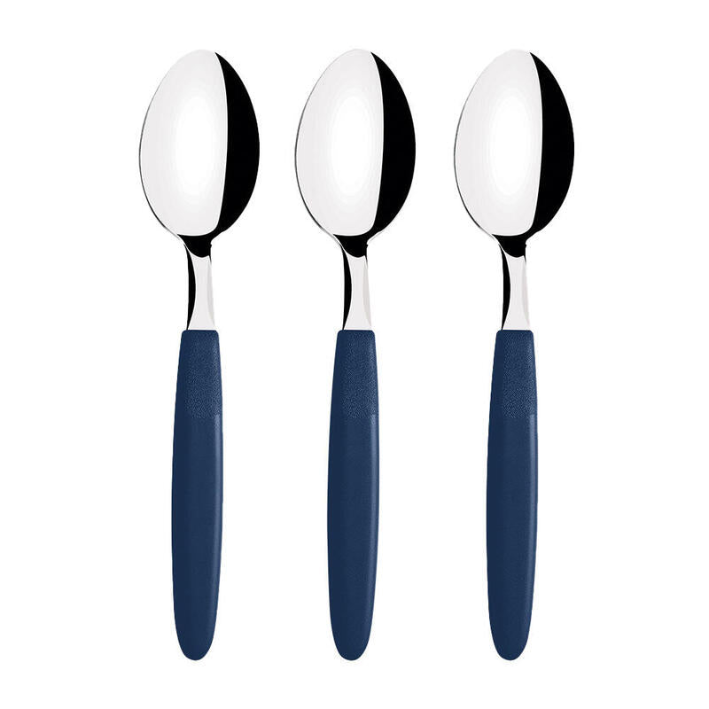 Pack De 6 Unidades - Juego De Cucharas Para Té 3 Piezas Ipanema Azul 13,9cm Tramontina