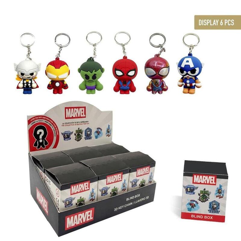 Pack De 6 Unidades - Llavero Sorpresa Los Vengadores Avengers Marvel Surtido