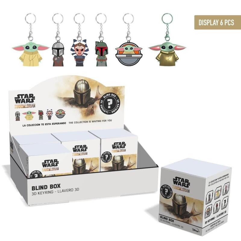 Pack De 6 Unidades - Llavero Sorpresa The Mandalorian Star Wars Surtido