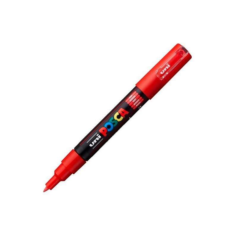 Pack De 6 Unidades Posca Marcador  Pc-1m No Permanente Punta Fina 0.7-1mm Rojo