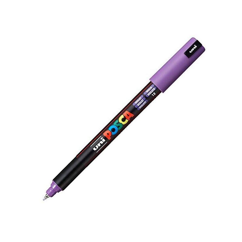 Pack De 6 Unidades Posca Marcador  Pc-1mr No Permanente Punta Extrafina 0.7mm Violeta