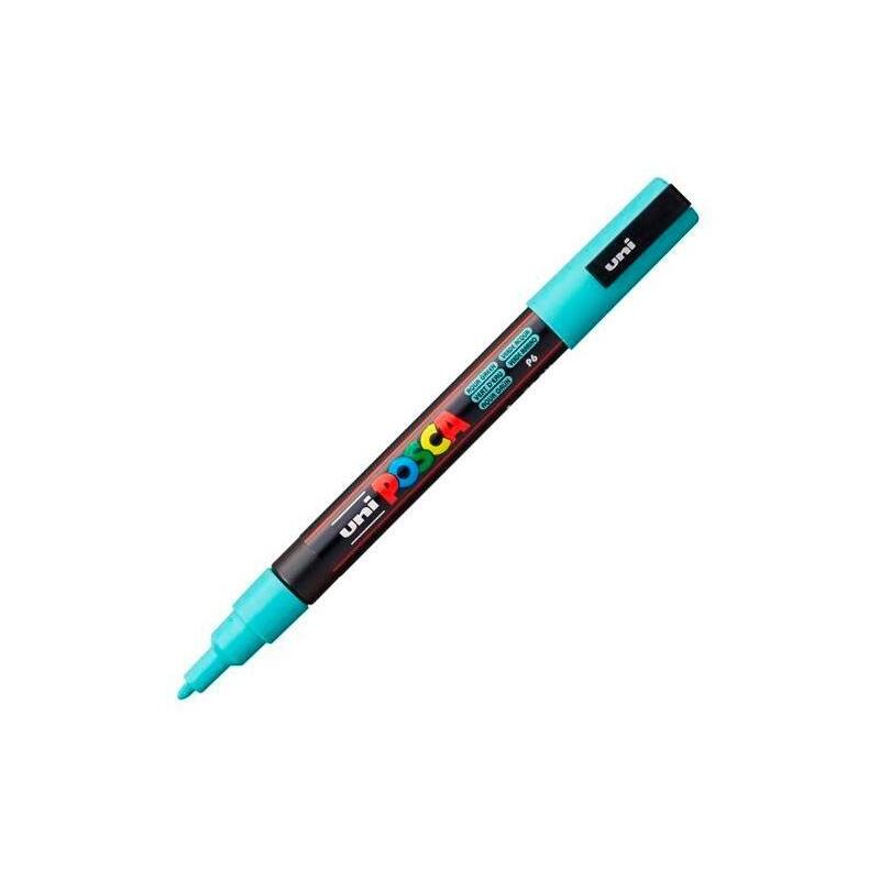 Pack De 6 Unidades Posca Marcador  Pc-3m Punta Cónica 0,9 - 1,3 Mm Verde Marino