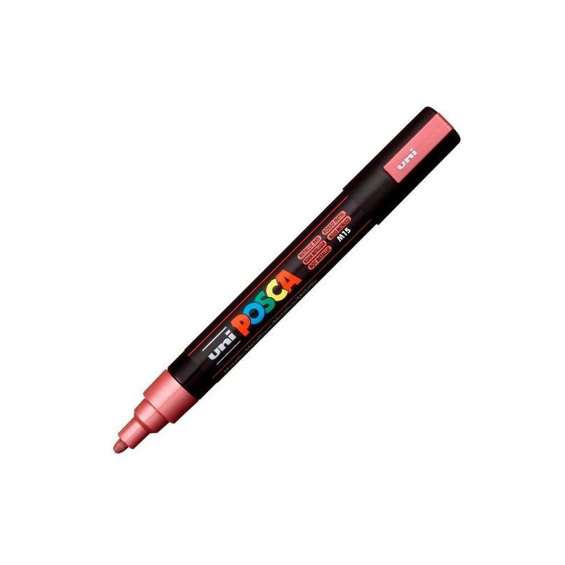 Pack De 6 Unidades Posca Marcador  Pc-5m No Permanente Punta Forma De Bala 1,8 - 2,5 Mm Rojo Metálico