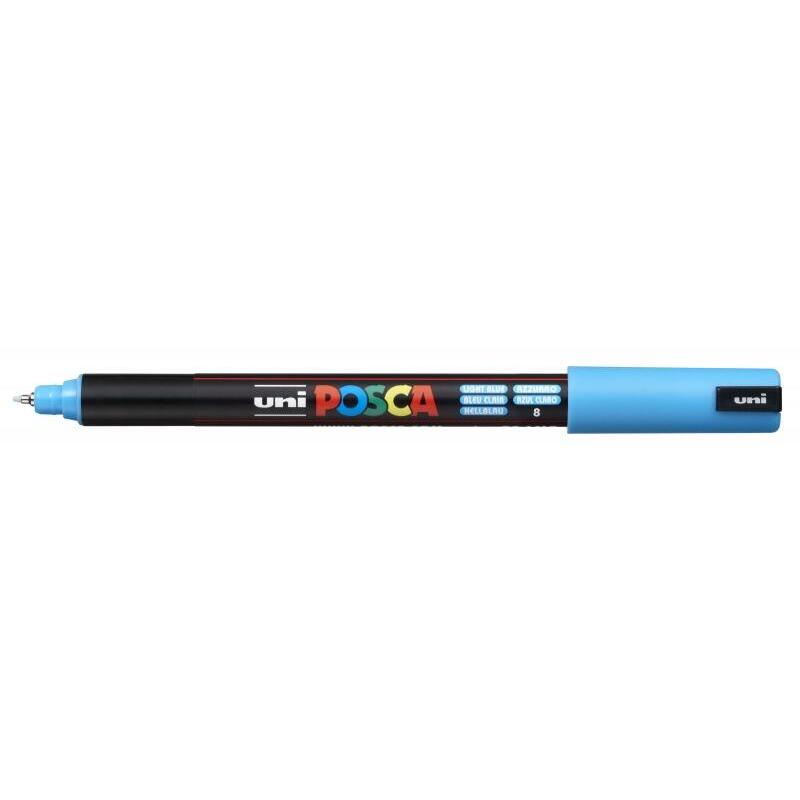 Pack De 6 Unidades Posca Pc-1mr Marcador De Pintura - Punta Roller De Fibra 0.7mm - Linea Extrafina - Tinta Pigmentada